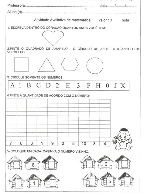 Atividade Avaliativa De Matemática Matemática Atividades Atividades