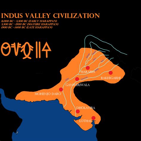 The Indus Valley / Sindhu Saraswati civilization. My first attempt at a high quality map which ...