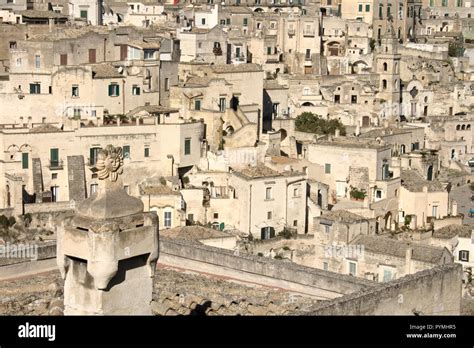 Ansicht Der Sassi Von Matera Unesco Weltkulturerbe Und