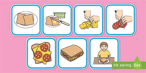 Step Sequencing Cards Making A Sandwich Teacher Made