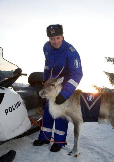 Police Reindeer In Finland Finland Country Finland Finnish