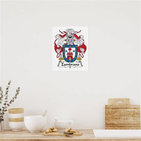 Zambrano Family Crest Poster | Zazzle