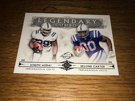 2011 Topps Gridiron Legends Legendary Combos Joseph Addai Delone Carter