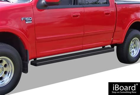 Matte Black 5 Iboard Running Boards Fit 01 03 Ford F 150 Supercrew Cab 4 Door Ebay