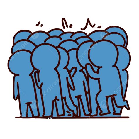 Cartoon Crowd Clipart Transparent Background, Cartoon Crowd, Crowd ...