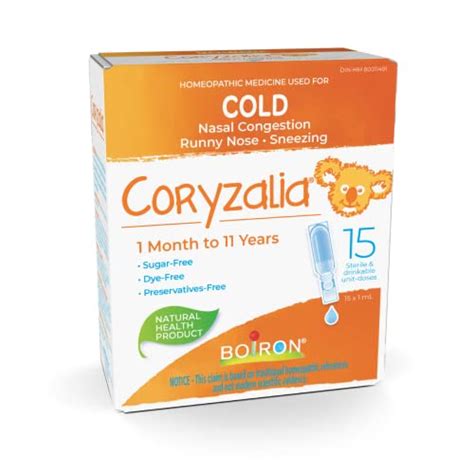 Boiron Coryzalia Lot De 15 Doses Unitaires Pour Enfants Contre Les