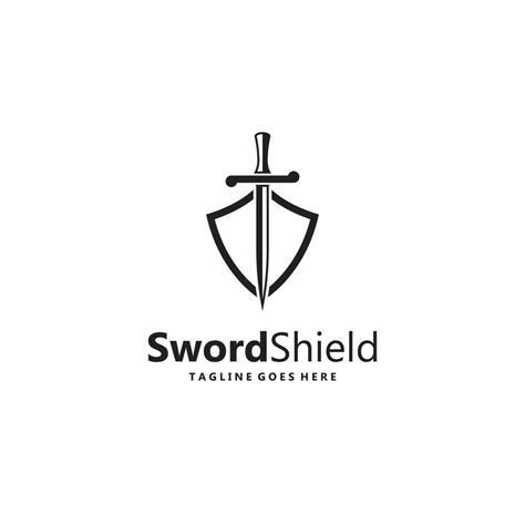 sword and shield logo design. 22080010 Vector Art at Vecteezy