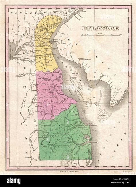 Mappa Dettagliata Del Delaware Immagini E Fotografie Stock Ad Alta