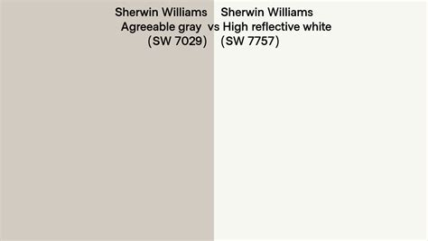 Sherwin Williams Agreeable Gray Vs High Reflective White Side By Side