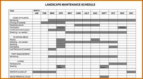 Facility Maintenance Schedule Template - Template 2 : Resume Examples # ...