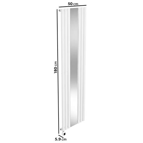 White Electric Vertical Designer Radiator 12kw With Mirror And Wi Fi