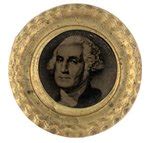 Hake's - JOHN BELL: 1860 GEORGE WASHINGTON FERROTYPE IN BRASS SHELL BADGE.