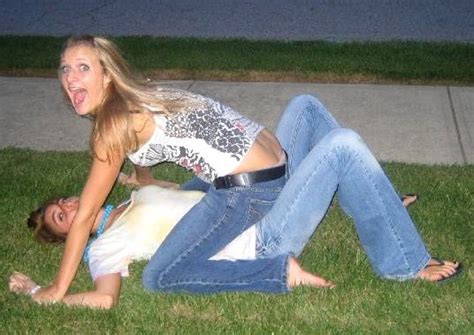 Schoolgirl Pin In The Grass