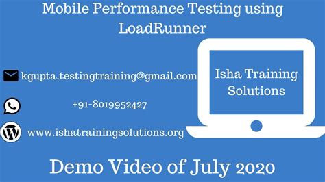 Mobile Performance Testing Using Loadrunner Demo Pls Callwhatsapp