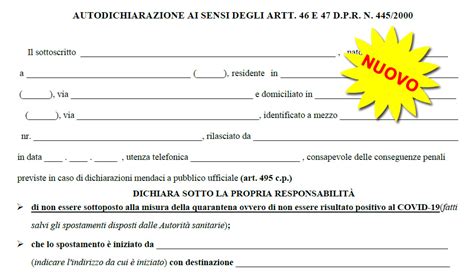 Il Nuovo Modello Di Autocertificazione Per Gli Spostamenti Cna Macerata