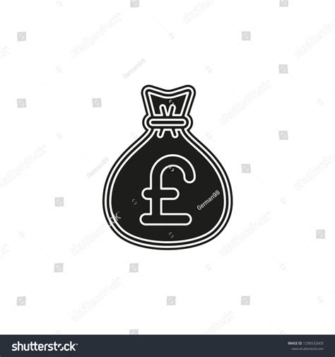 English Pound Money Bag Illustration Vector Stock Vector Royalty Free