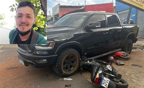 Motoboy morre no HUT após acidente provocado por caminhonete em marcha