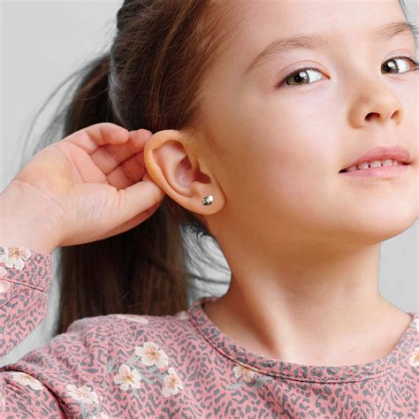 Boucles D Oreilles Enfant Or Bicolore Double Coeur Mes Bijoux Fr