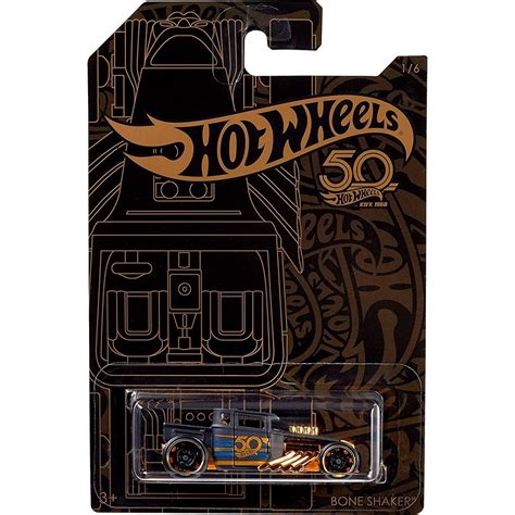 Hot Wheels Th Anniversary Black And Gold Series Bone Shaker Shopee Malaysia