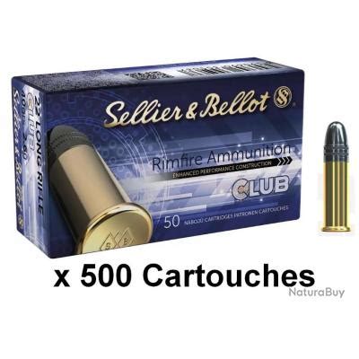 NEUF X500 BALLES SELLIER BELLOT STANDARD CLUB CAL 22LR