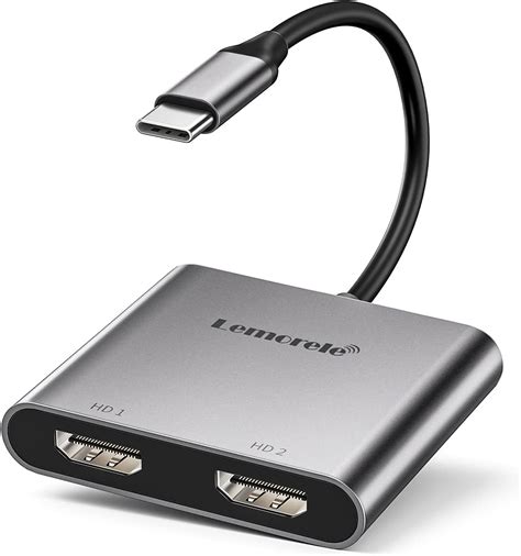 Lemorele Usb C To Dual Hdmi Adapter 4k 60hz Type C To Hdmi Converter