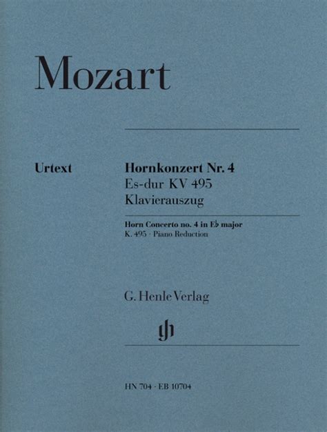 Horn Concerto No 4 E Flat Major K 495 HN704 HN 704