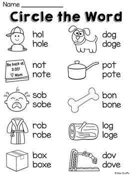 Long O Worksheets And Activities NO PREP Long Vowels Worksheets