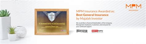 Mpm Insurance Dinobatkan Sebagai Asuransi Umum Terbaik Tahun 2020