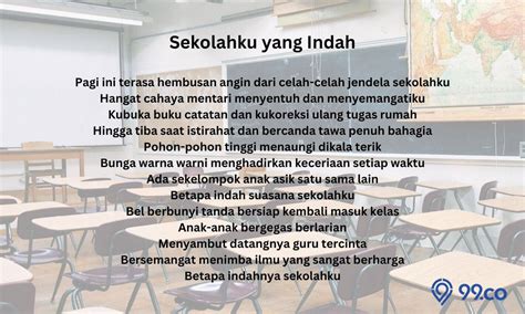 20 Contoh Puisi Tentang Sekolah Penuh Makna And Kreatif