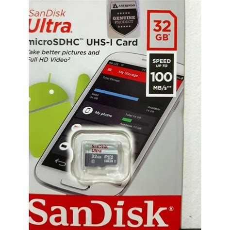 Jual Sandisk Ultra Micro SD 32GB 64GB 128GB 100Mbps CLASS 10 SDHC SDXC