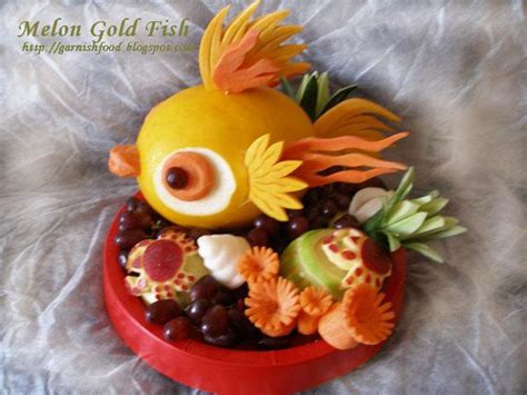 Garnishfoodblog Fruit Carving Arrangements And Food Garnishes Melon