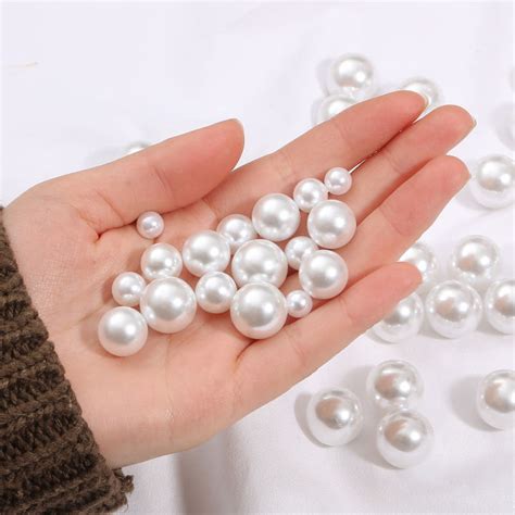 Mm No Hole White Color Round Plastic Pearl Craft Abs Imitation