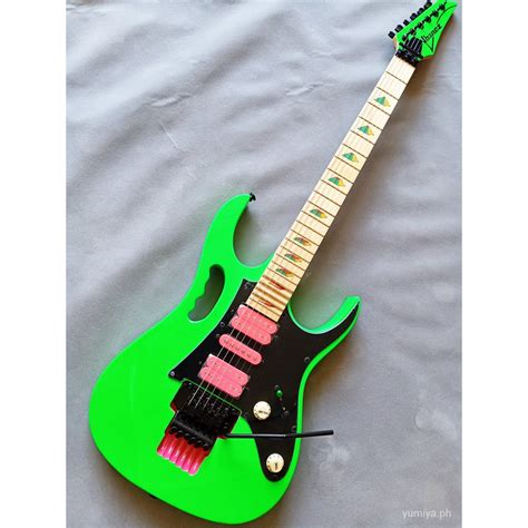 Steve Vai Ibanez Green Electric Guitar Pyramid Inlay Floyd Rose