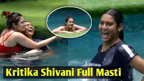 Shivani Kumari Bigg Boss Full Masti Shivani Seeming Pool Masti Bigg