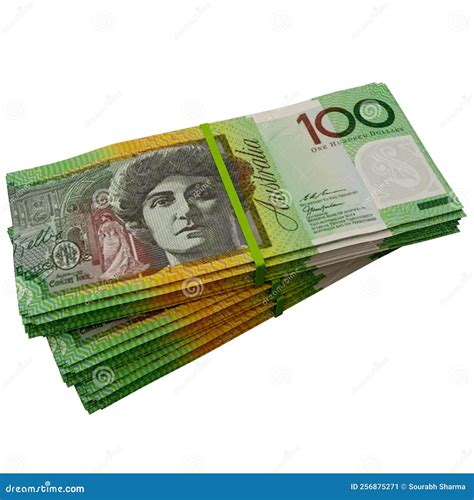 100 Australian Dollar Stack Stock Image Image Of Writing Austra