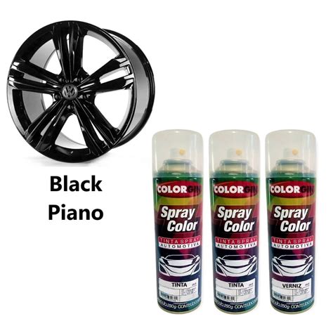 Kit Tinta spray automotiva Black Piano kit Verniz Escorrega o Preço