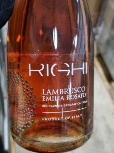 Righi Lambrusco Emilia Rosato Frizzante Amabile Vivino US