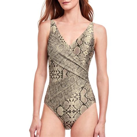 Maillot de bain 1 pièce lissant sans armatures Gottex Python