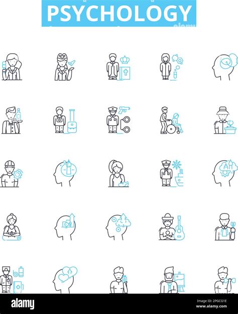 Psychology Vector Line Icons Set Psychology Behavior Mental Mind