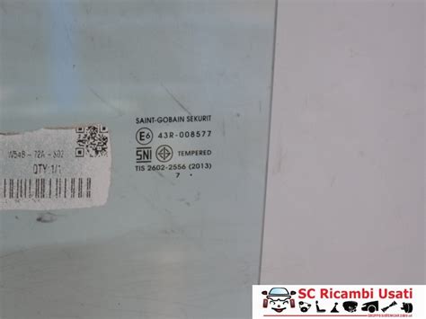 Vetro Scendente Posteriore Sinistro Fiat Fullback SC Ricambi Usati