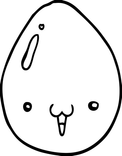 line drawing cartoon egg 12701993 Vector Art at Vecteezy