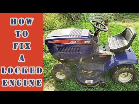 Lawn Mower Engine Locked Up Fix