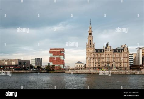 Pilotage Building And MAS Museum Along The River Scheldt In Antwerp