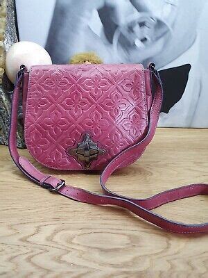 Mathew Williamson Butterfly Raspberry Leather Cross Body Saddle Bag EBay