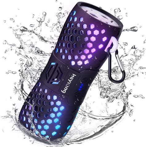 Heysong Portable Ipx7 Waterproof Wireless Bluetooth Speaker With Loud