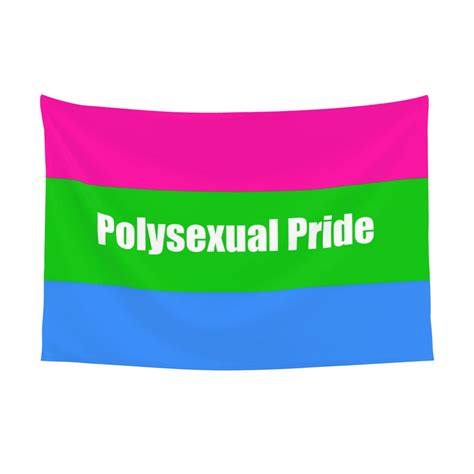 Polysexual Pride Flag Tapestry Banner Backdrop Flag Party Photography Background Wall Decor One