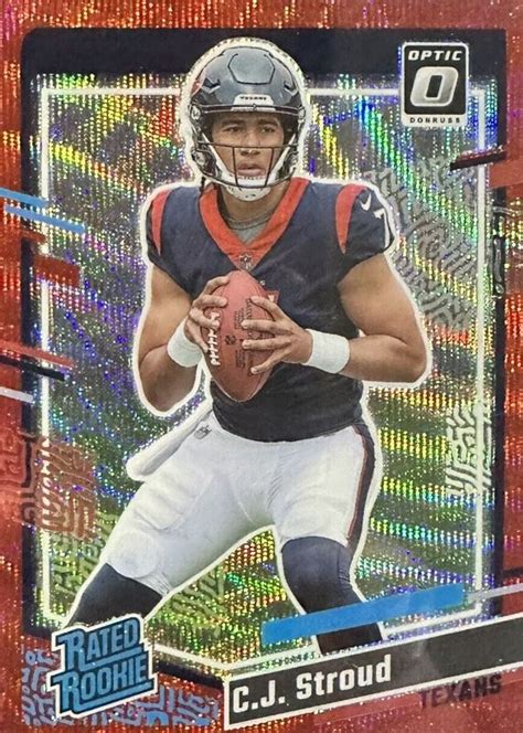 Cj Stroud Donruss Optic Preview Red Wave Price Guide