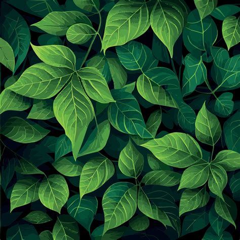 Texture Of Green Leaves Green Background Pattern Vector 18815321