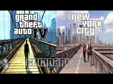 Grand Theft Auto Iv Gta Iv Liberty City New York City Comparison