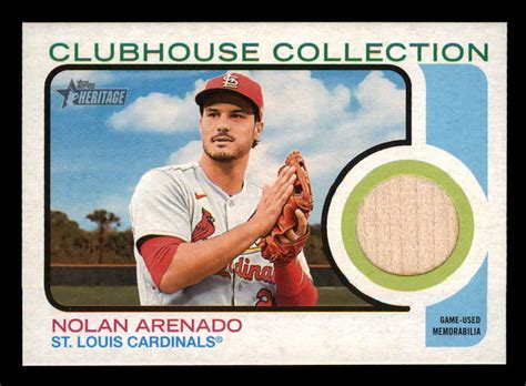 2022 Topps Heritage High Clubhouse Bat Relic NA Nolan Arenado Cardinals